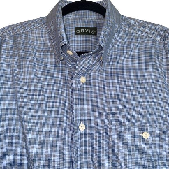 Orvis Sz L Plaid Button Down Shirt Business‎ Casual Workwear Preppy - Picture 6 of 9